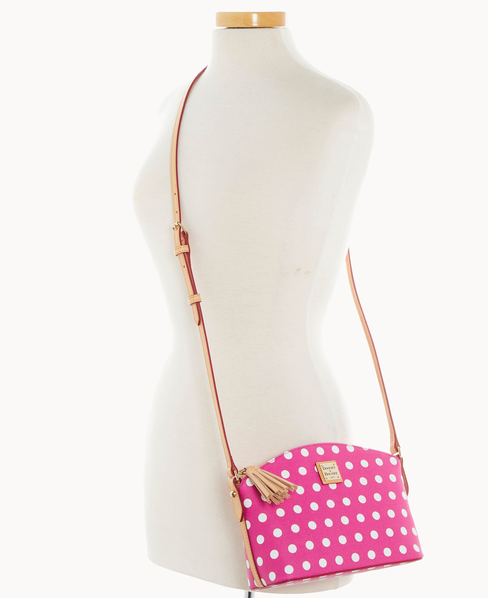 Dooney and bourke polka dot satchel online