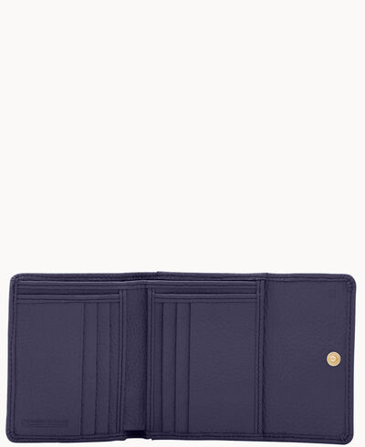 Pebble Grain Small Flap Credit Card Wallet