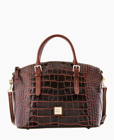 Croco Fino Domed Satchel