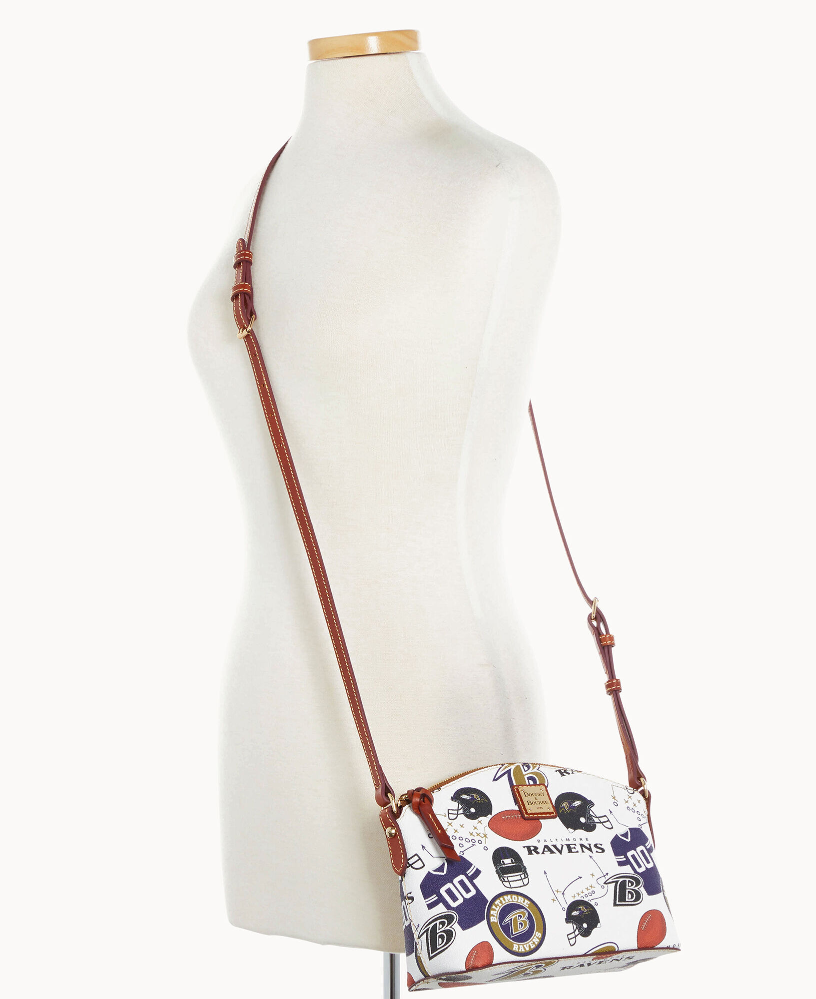 Dooney & Bourke NFL Baltimore Ravens Small Zip Crossbody Shoulder Bag