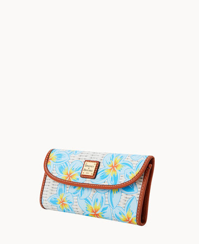 Plumeria Continental Clutch