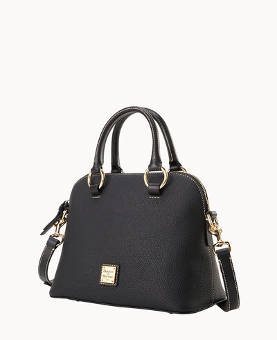 Pebble Grain Domed Satchel