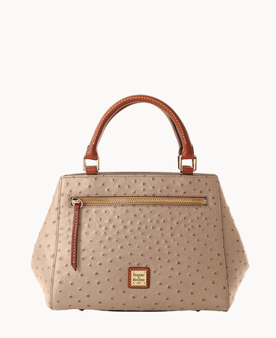 Ostrich Small Zip Satchel