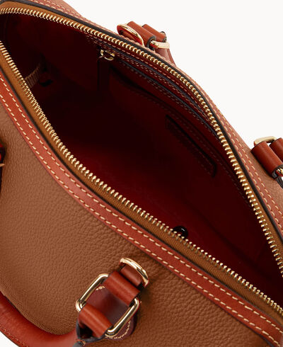 Pebble Grain Barrel Satchel
