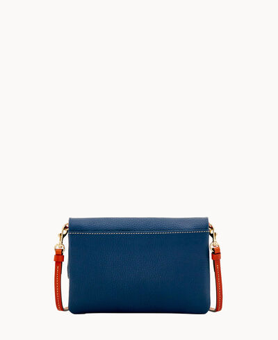 Pebble Grain Foldover Zip Crossbody