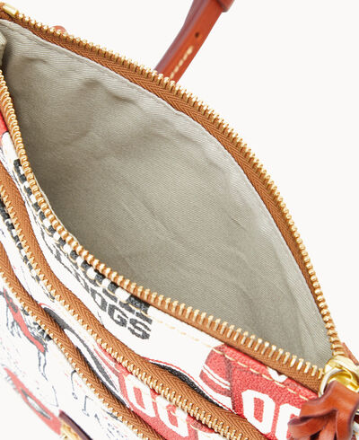 Collegiate University of Georgia North South Triple Zip Crossbody