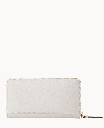 Saffiano Large Zip Around Wristlet