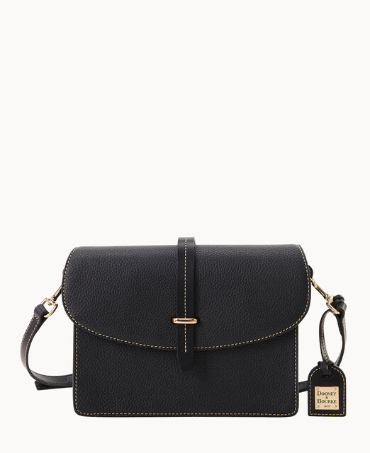 Pebble Grain Flap Crossbody