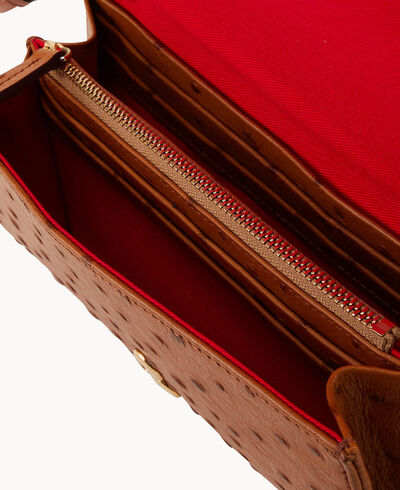 Ostrich Daphne Crossbody Wallet