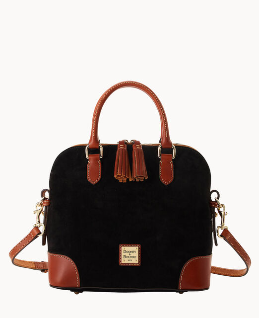 Suede Domed Satchel