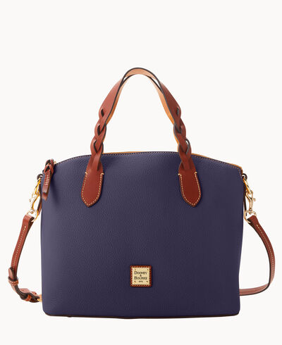Pebble Grain Celeste Satchel