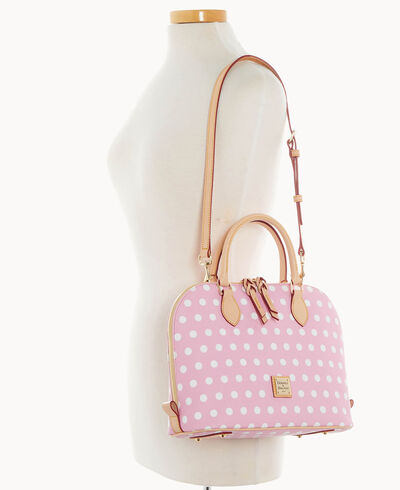 Polka Dot Zip Zip Satchel