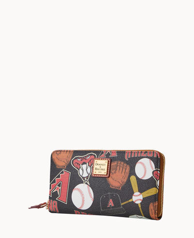 MLB Diamondbacks Large Zip Around Wristlet