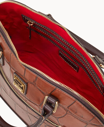 Denison Domed Zip Satchel