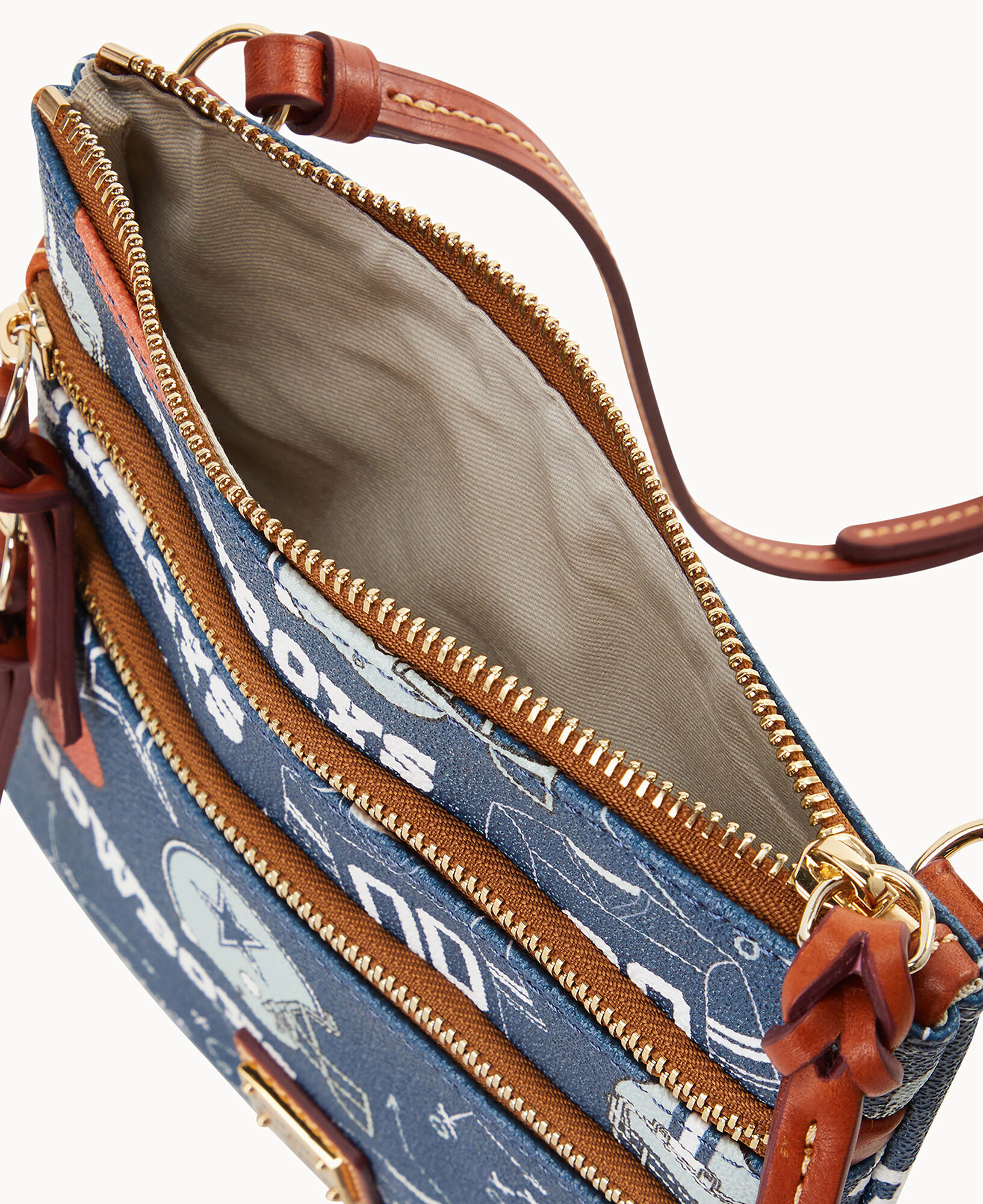 Dooney Bourke NFL Cowboys North South Triple Zip Crossbody