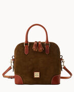 Suede Domed Satchel