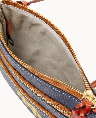 Collegiate Notre Dame Triple Zip Crossbody
