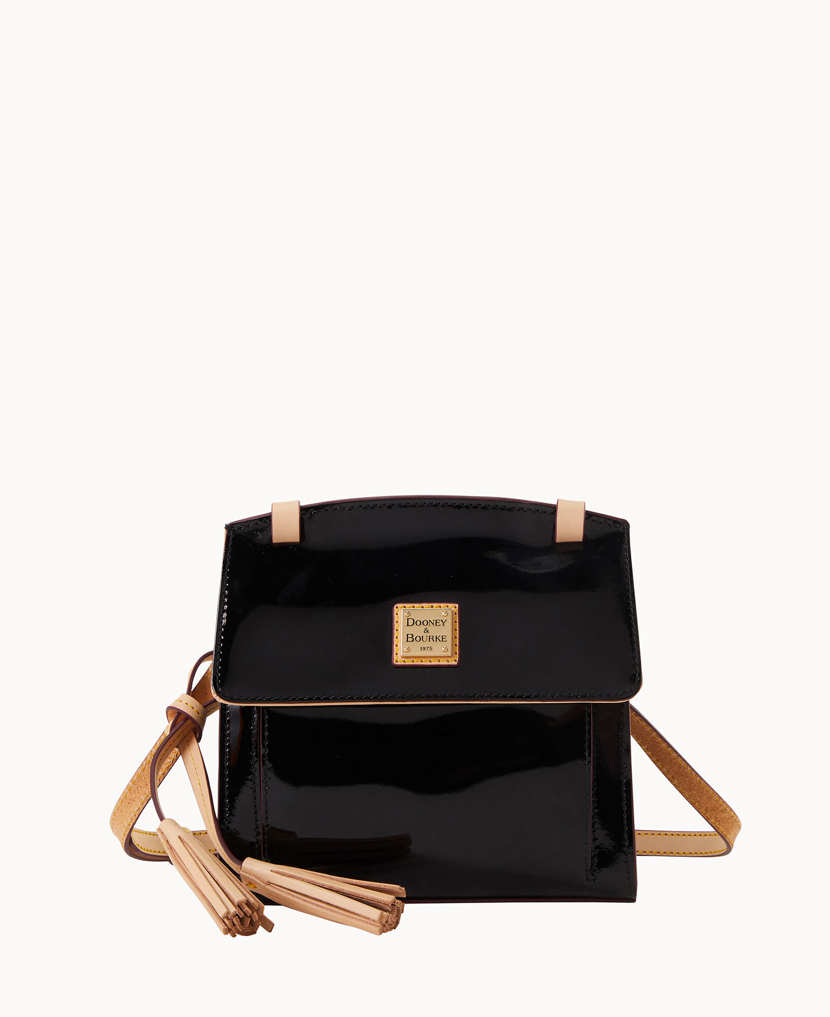 Dooney and bourke outlet black patent leather handbag