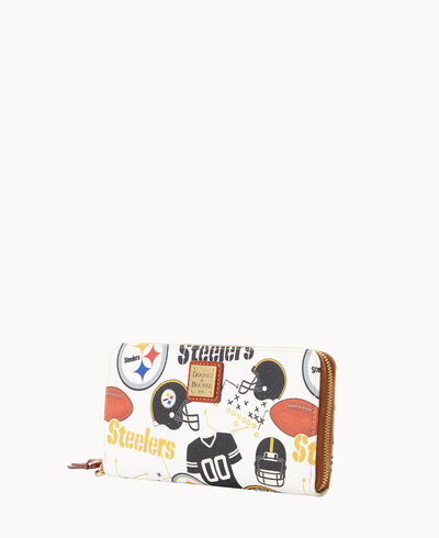 NFL Steelers Large Zip Around Wristlet