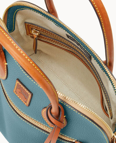 Pebble Grain Domed Satchel