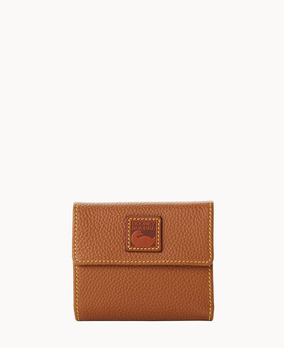 Pebble Grain Small Flap Credit Card Wallet