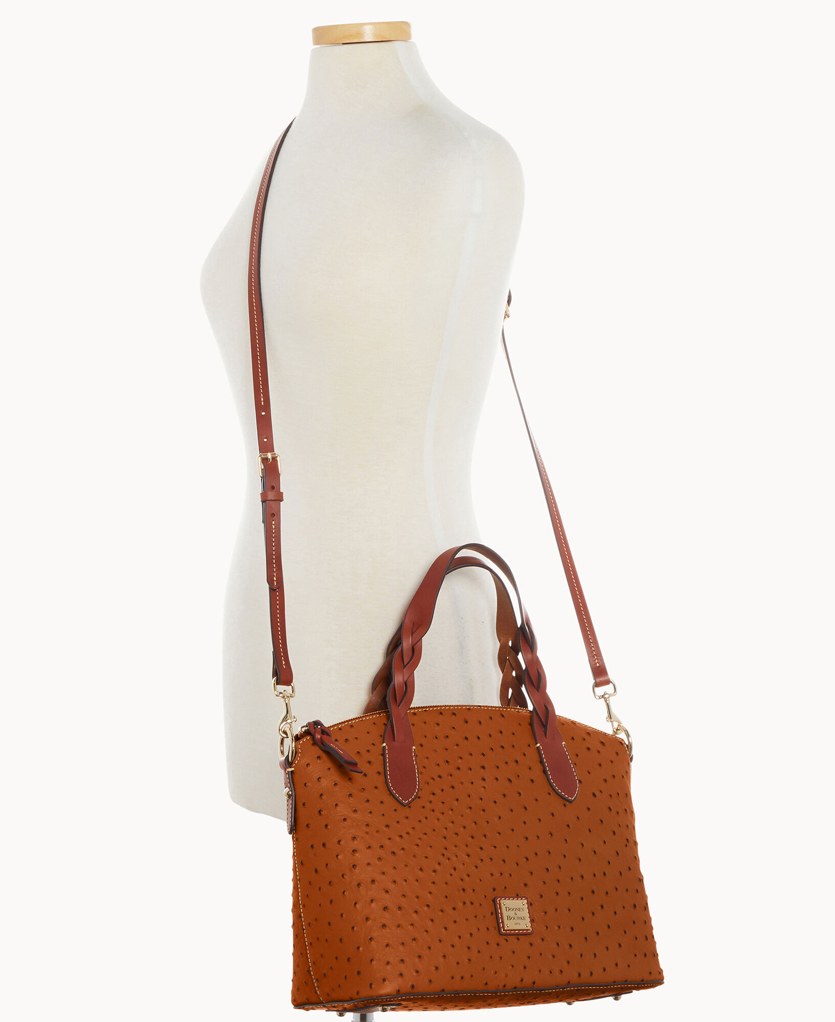 Ostrich Celeste Satchel