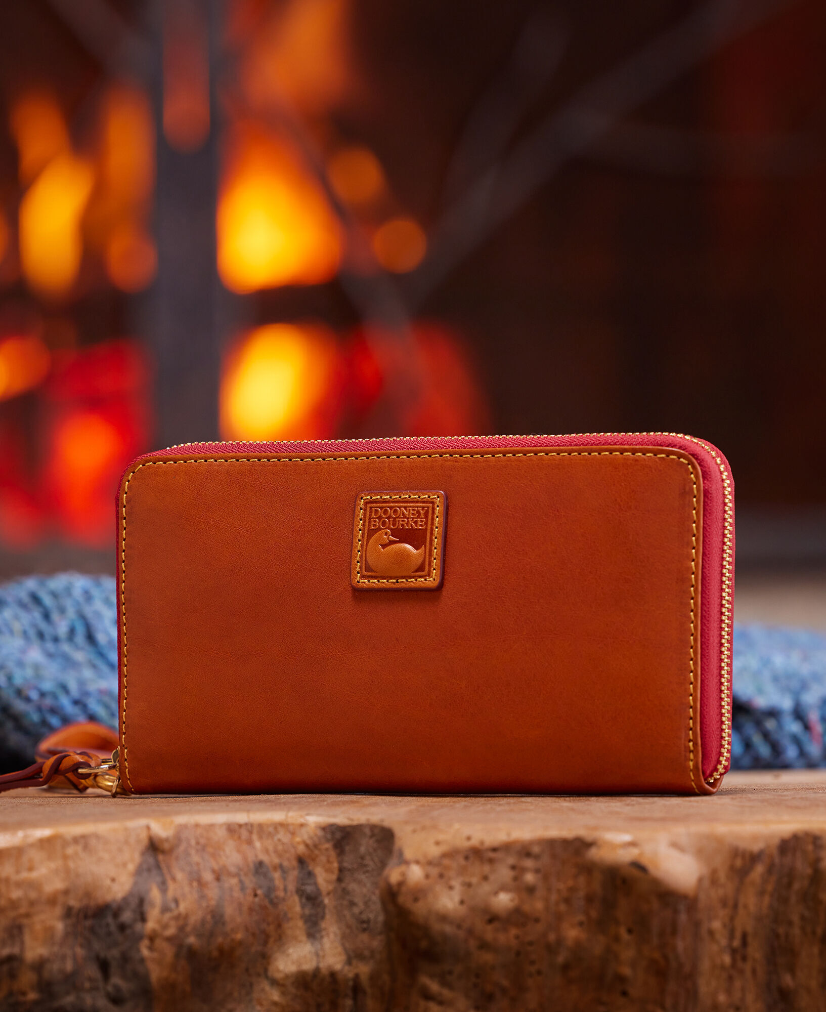 Woven Passport Wallet, Natural Vegetable Tanned Leather