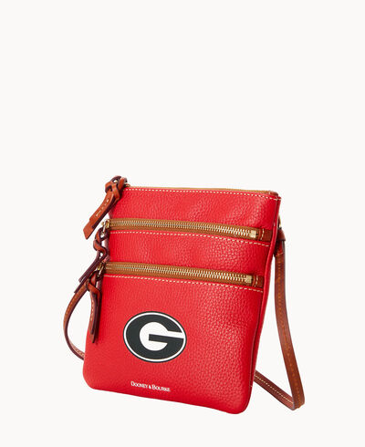 Collegiate University of Georgia Triple Zip Crossbody