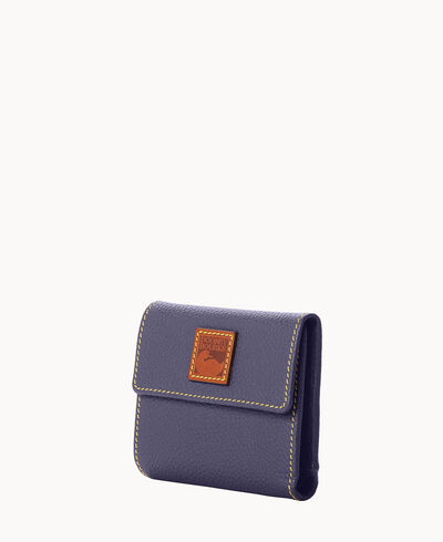 Pebble Grain Small Flap Credit Card Wallet