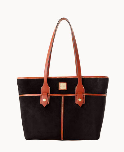 Suede Double Pocket Tote