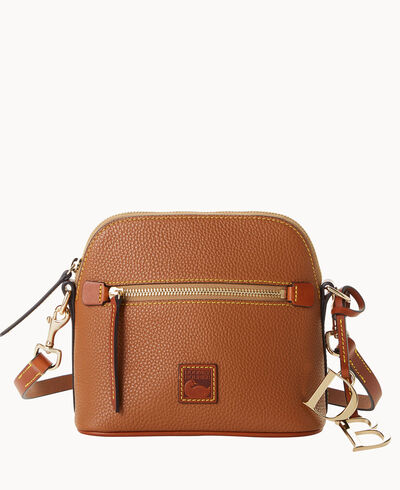 Pebble Grain Domed Crossbody