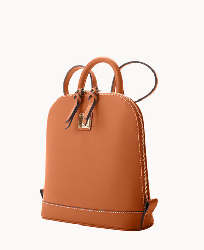 Saffiano Small Zip Pod Backpack