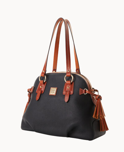 Pebble Grain Domed Satchel