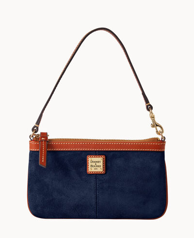 Suede Large Slim Wristlet