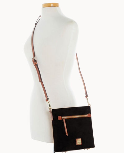 Suede Zip Crossbody