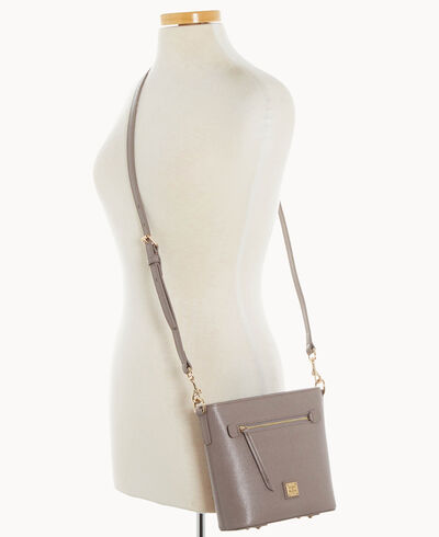 Saffiano Small Zip Crossbody