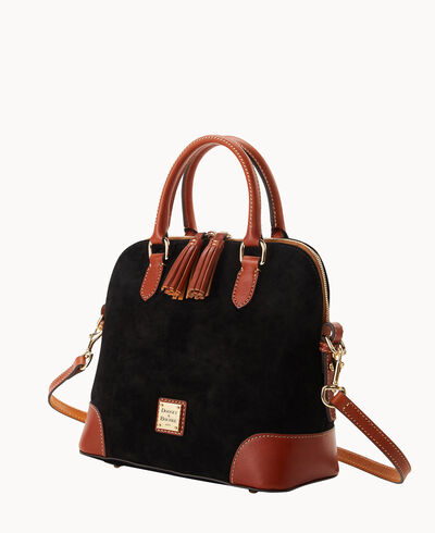 Suede Domed Satchel