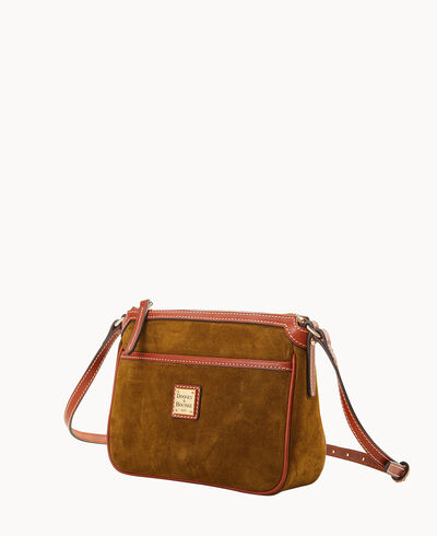 Suede East West Pocket Crossbody