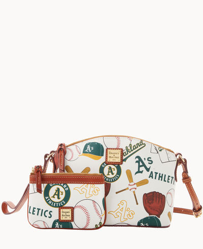 MLB Oakland A's Suki Crossbody Med Wristlet