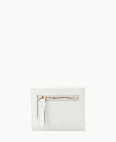 Saffiano Small Flap Credit Card Wallet