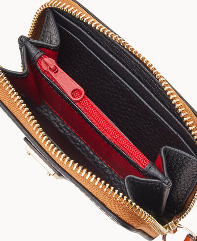 Pebble Grain Large Zip Around Credit Card Case