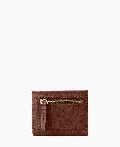 Saffiano Small Flap Credit Card Wallet