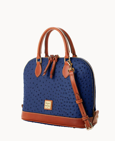 Ostrich Zip Zip Satchel