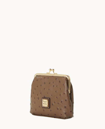 Ostrich Large Frame Purse