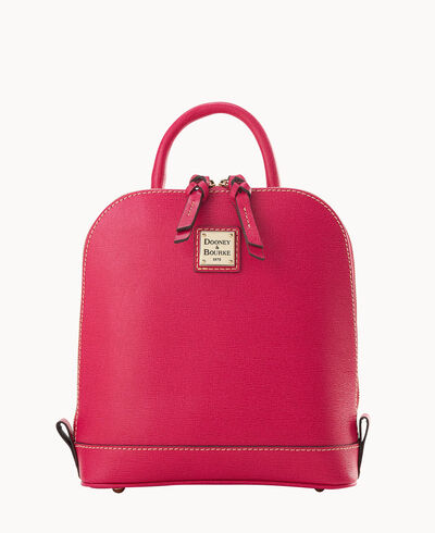 Saffiano Small Zip Pod Backpack