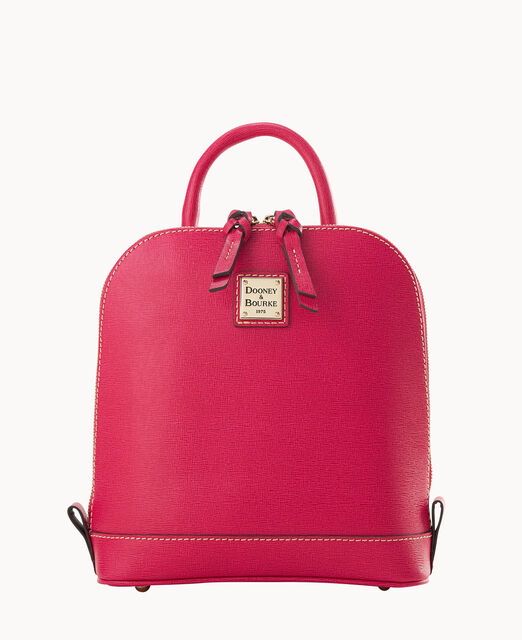 Saffiano Small Zip Pod Backpack