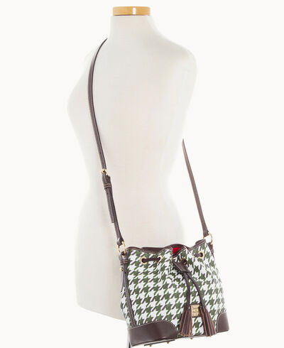 Houndstooth Crossbody Drawstring