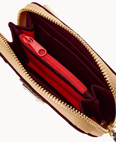 Ostrich Large Zip Around Credit Card Case