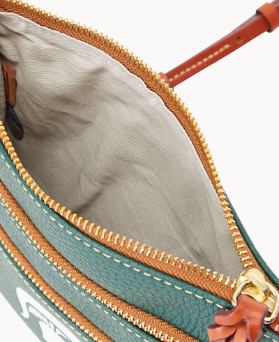 NCAA Michigan State Triple Zip Crossbody