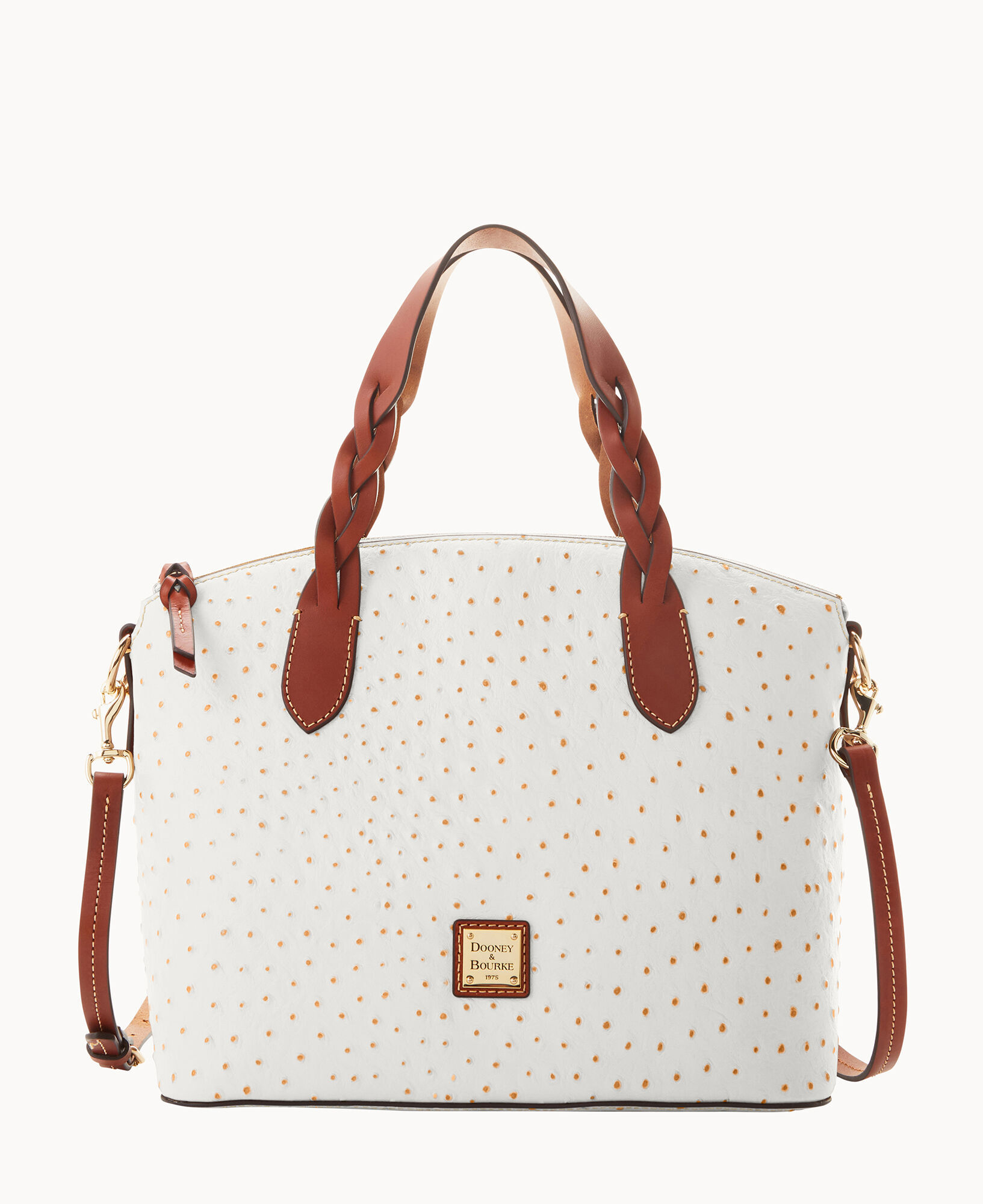Dooney and bourke white satchel best sale